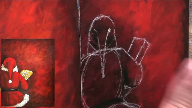 Simple Secret Santa How to Paint with Acrylics for Beginners | TheArtSherpa