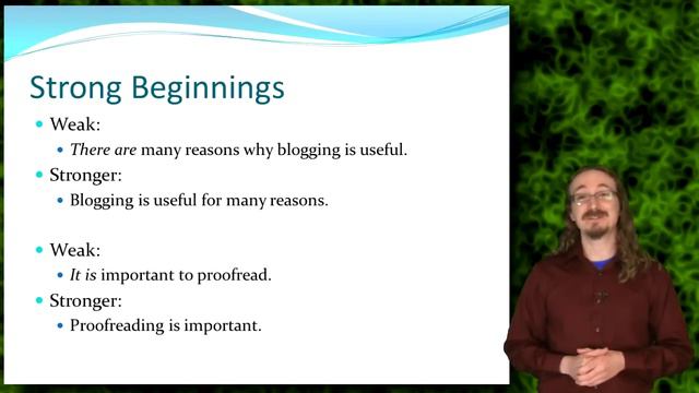Lecture 4.4: Writing Good Sentences