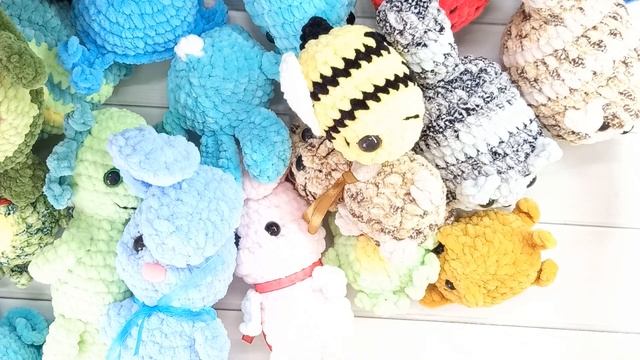 Немного морских обитателей для марафона #амигуруми_моря
