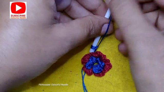 Most Gorgeous Rose Flower Pattern| Super Easy Amazing Needle& Thread Woven Rose Work|With Small Pip