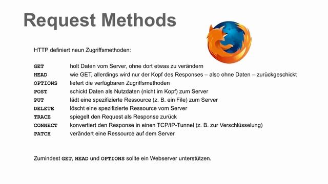 HTTP Request Methods & Status Codes