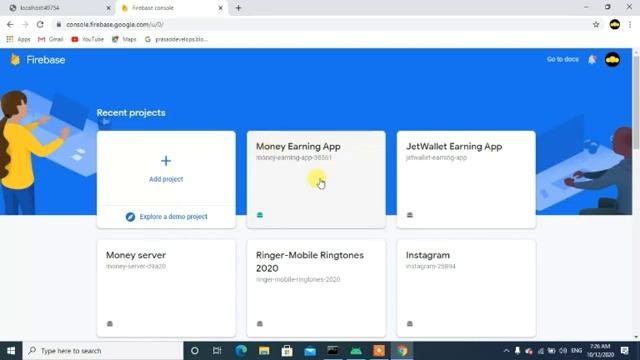 Money earning application in android | connect to firebase |Part 2