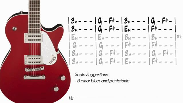 Shuffle Blues Groove In B Minor _ Guitar Backing Track