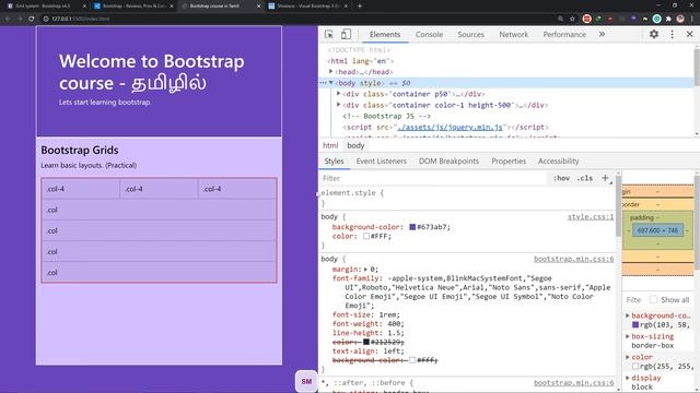 #06 - Bootstrap Grids - (தமிழில்) (Tamil) | Bootstrap Course  | Web Design