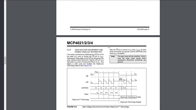 Работа с цифровым потенциометром MCP4022 AD5220