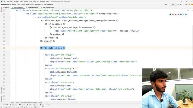 How to Create a Login Form using Flask with MySQL Database ?  Part - 6 