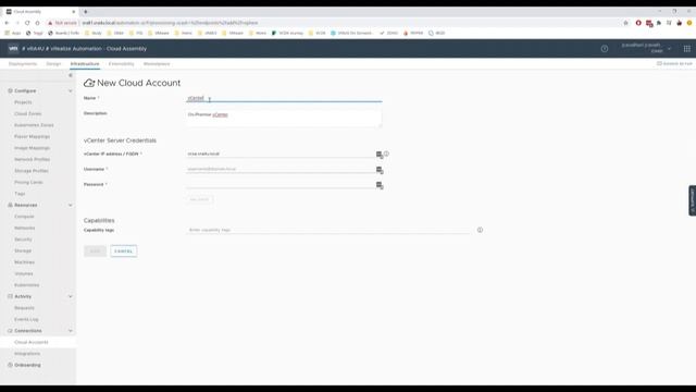#vRA4U - vRA 8.1 - Creating Endpoint vCenter