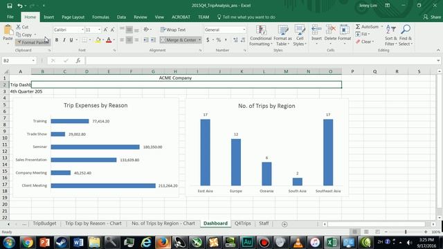 Advanced EXCEL - Appendix C - Dashboard