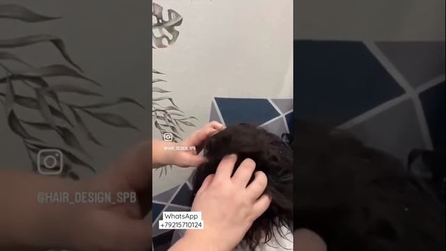 Система волос на верхнюю часть головы, установка и стрижка #алопеция