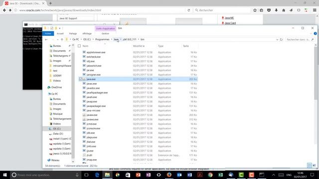 Installation java 8 Oracle JDK (Archive)