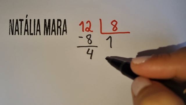 12 dividido por 8 | Como dividir 12 por 8 | 12/8 | 12:8 | 12÷8 |  AULA DE DIVISÃO POR 8