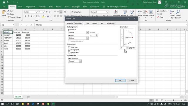3.6  Cell formatting | Excel Online Course in Bangla | Bohubrihi.com