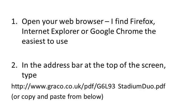 Graco Stadium Duo - download instructions