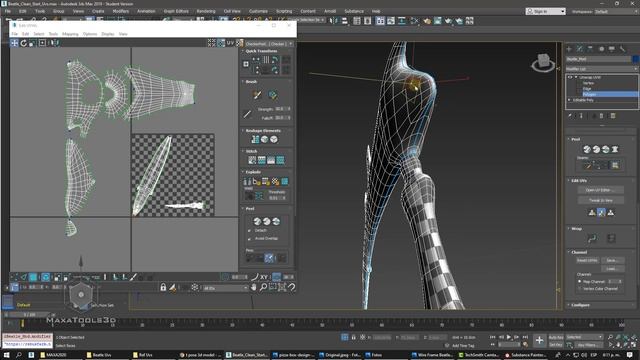 Unwrap De Escarabajo Y Cómo Exportar A Photoshop O Substance Painter