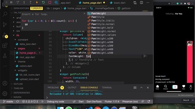 Flutter UI - TikTok Clone - Speed Code