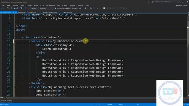 آموزش طراحی سایت-آموزش کار با با jumbotron در Bootstrap 4