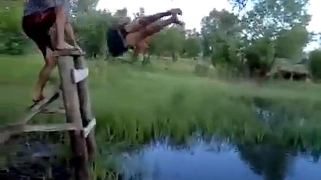 Пьяный и тарзанка