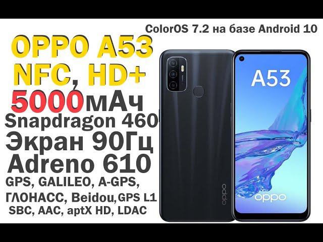 Oppo A53 \ NFC \ 90Гц \ 4\64Гб \ HD+ \ 5Ач - распаковка - магазин МТС - 10990р.