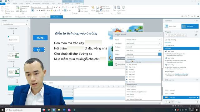 Tạo câu hỏi điền từ vào nhiều ô trống trong Storyline    phần mềm thiết kế bài giảng Elearning