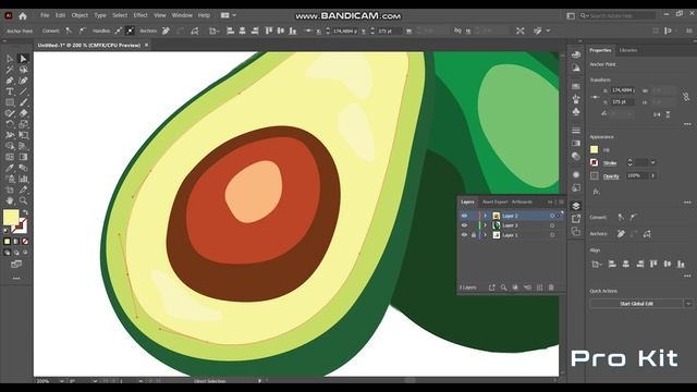 Авокадо. Как нарисовать авакодо в illustrator