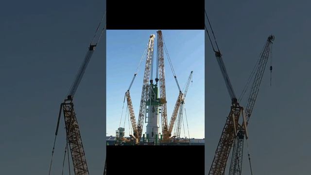 2x Liebherr LR11350’s doing a tandem lift in the Netherlands #cranes #cranesareawesome #liebherr #li