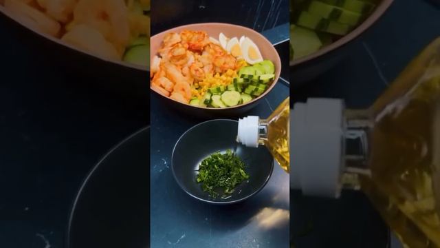 Легкий салат с креветками🦐🥗