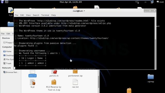 kali linux brute force wordpress login Using wpscan