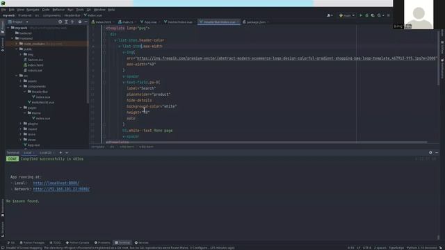 Web bán hàng với VueJS, Vuetify, Python, Docker P2