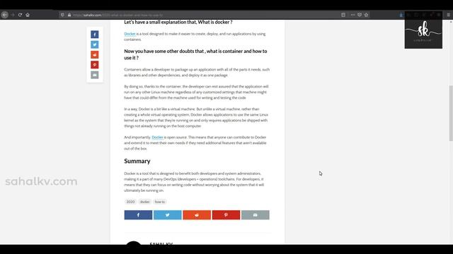 What is Docker detailed simply in Malayalam | 2020 | SAHAL KV