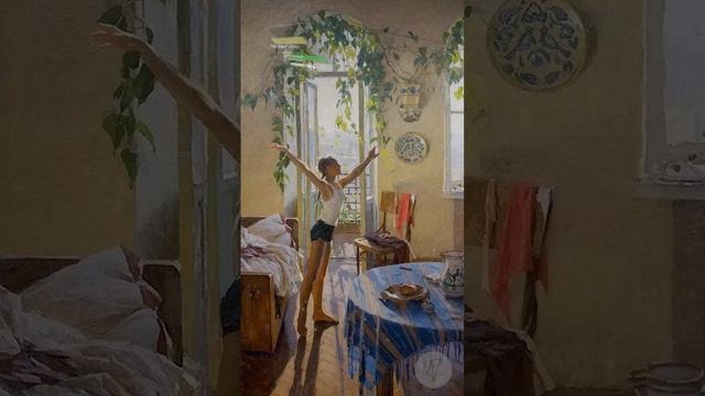 Утро, на картине Татьяны Яблонской (1954) #картина #искусство #декор #интерьер #дом