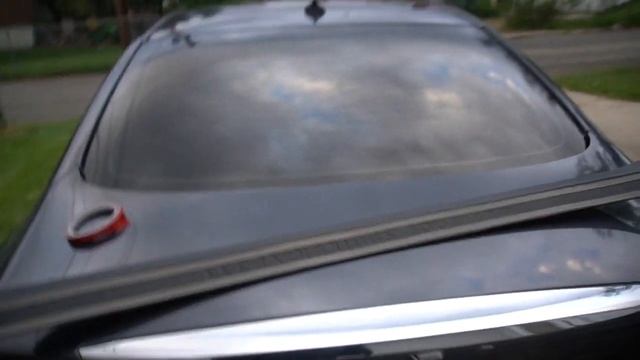INSTALLING A REAR WINDOW SPOILER IN MY INFINITI G35X!!!!!!