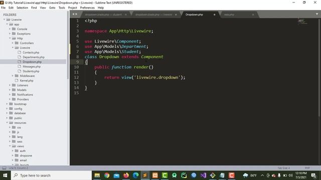Livewire Dropdown