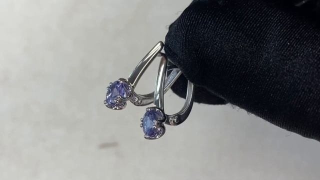 Серьги с танзанитами с1171-208