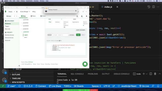 SW20210 MongoDB find, findOne, insertOne with Node.js Express