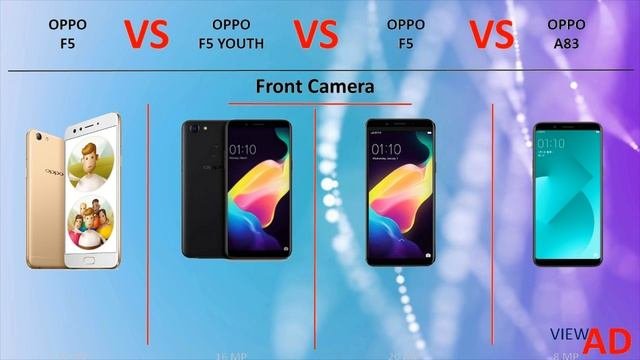 OPPO F5 VS OPPO F5 YOUTH VS OPPO F5 VS OPPO A83 Features Comparison Video in 4K  ViewAD