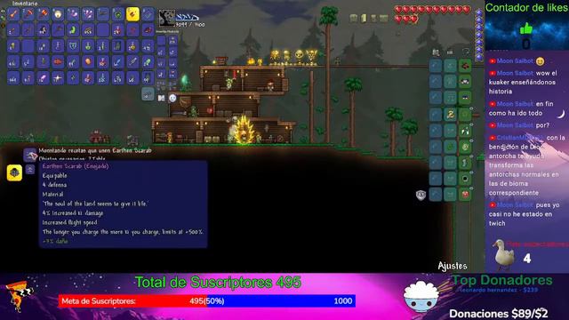 Terraria Dragon Ball mod - sale tumbar el muro de mi trozo? digo de carne