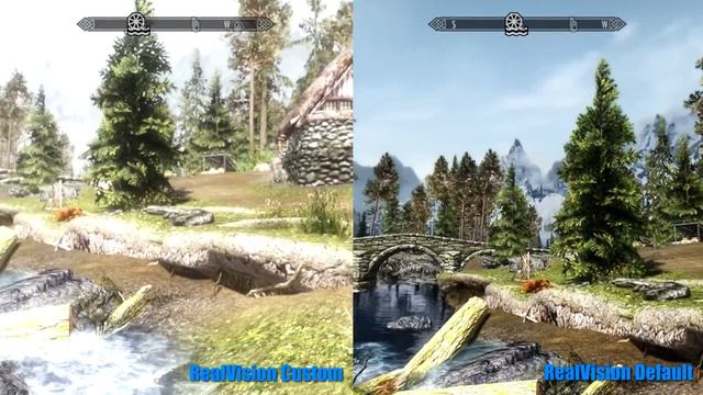 Custom RealVision vs RealVision + 4K Mods Skyrim 1080p