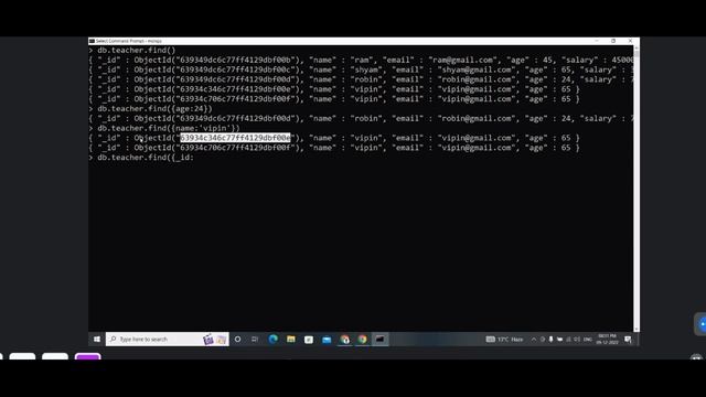 MongoDB part 3 (9-12-2022)