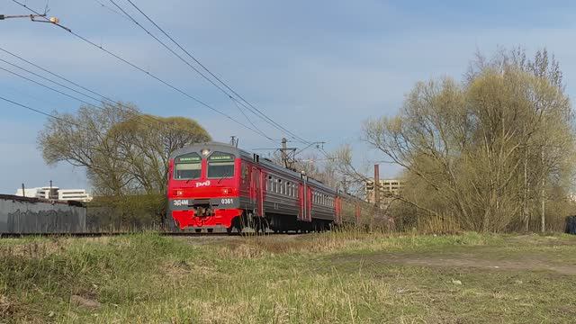 Электропоезд ЭД4М-0361, перегон Новая Деревня - Лахта
