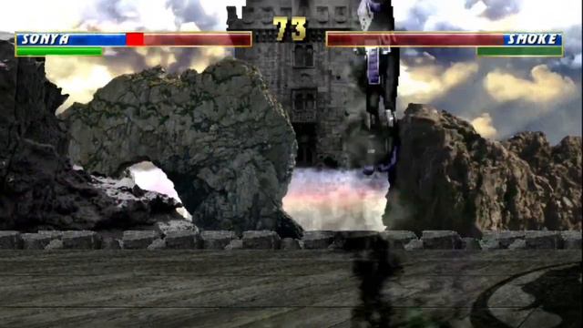 Ultimate Mortal Kombat 3 || Sonya Vs Smoke_Fight (Very Hard)