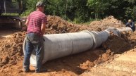 Строительство трубопереезда.Строительство дороги,Маз