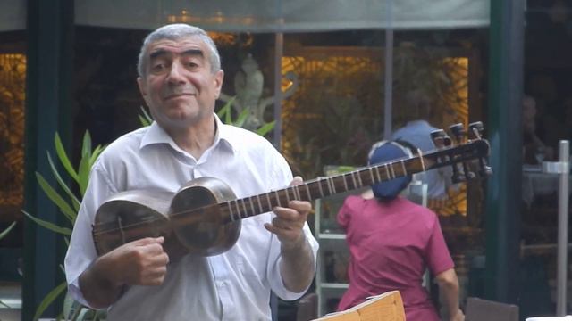 Музыкант (тар) в ресторане Гедим бах (Старый сад) в Баку