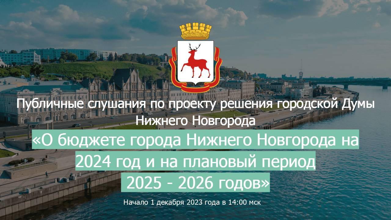 Публичные слушания о бюджете города Нижнего Новгорода