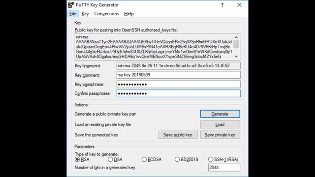 OCI | Generate ssh keys for windows