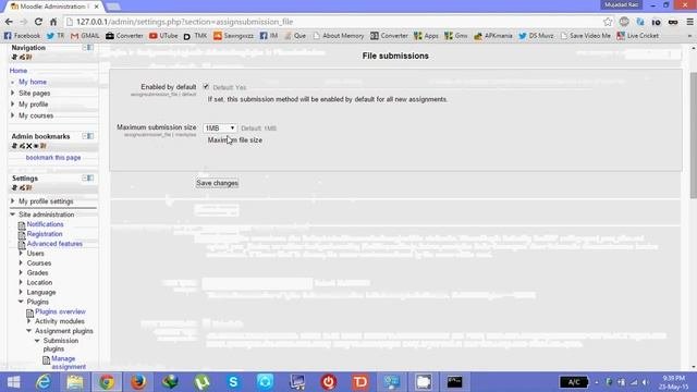 How to change Moodle File Upload Size