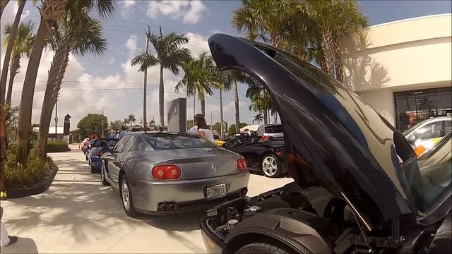 Cars And Coffee West Palm Beach Florida: Ferrari, Lamborghini, GTR, Aston Martin...