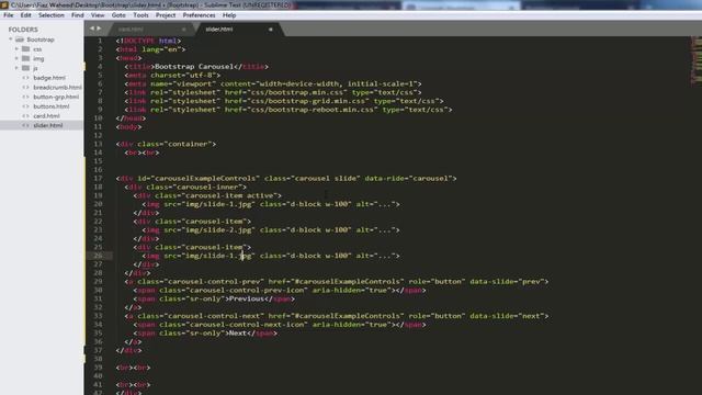 Carousel/Slider in Bootstrap,Lec-34|Bootstrap 4 tutorials for beginners in Urdu/Hindi|