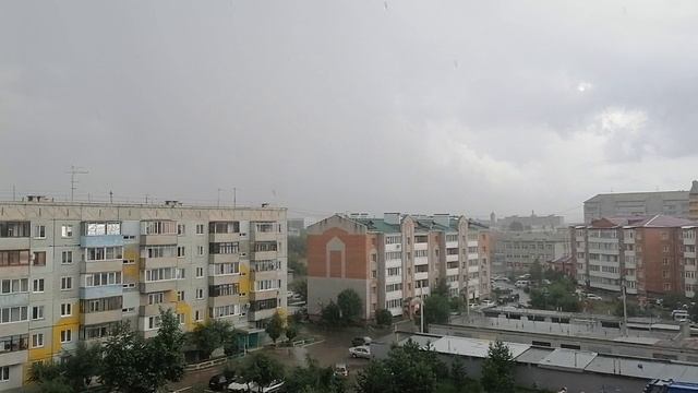 Хакасия. Абакан. 24.07.23 льёт ливень. #погода