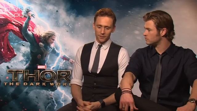 Tom Hiddleston Chris Hemsworth on Thor 2s deep hidden love