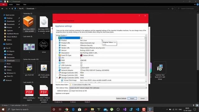 How to Install KALI LINUX 2020 on VIRTUAL-BOX  WINDOWS 100 Error Free